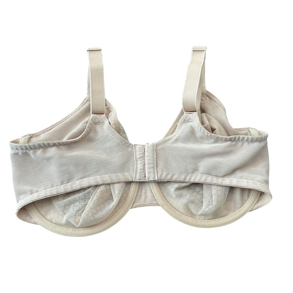 Wacoal Bra Womens Size 36DDD Underwire Beige Lace Full Coverage Hook Loop #EE7-1 - Picture 3 of 6